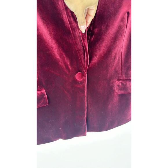 International Concepts maroon Velvet Blazer chic special occasion size 2XL - Picture 4 of 8